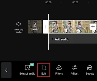 open the second edit menu