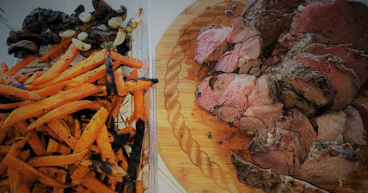 Pesto Venison Roast & Sweet Potato Fries