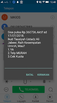 Bukti Pengisian Pulsa Gratis dari Aplikasi Android CepatSwipe