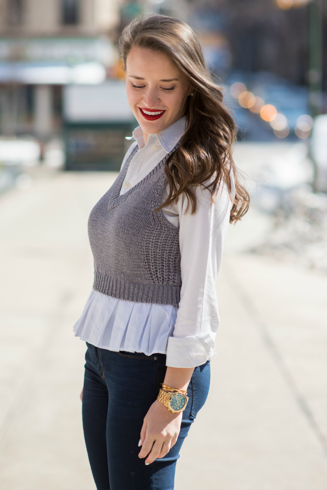 English Factory Peplum Sweater Vest | New York City Fashion and ...