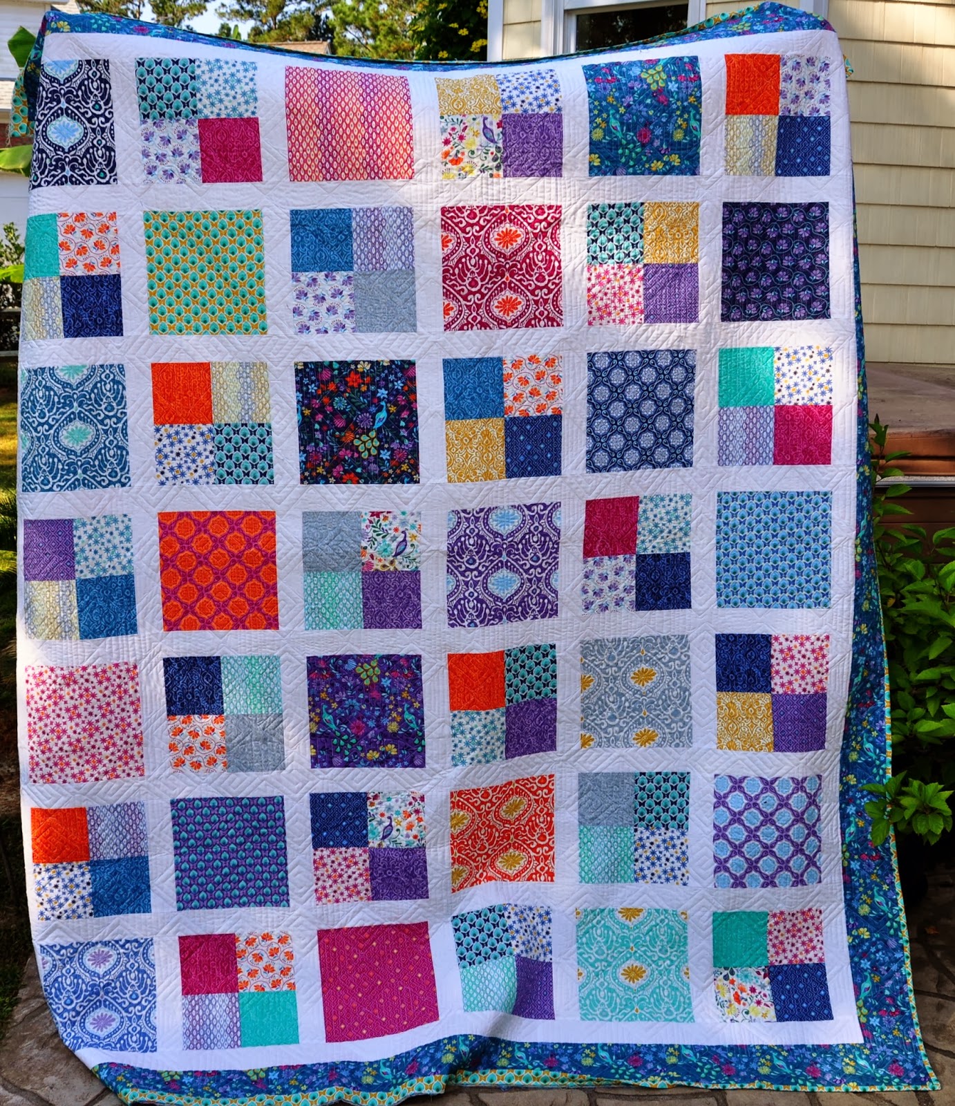 Quilty Sewing: Gorgeous Simple Squares Quilt!