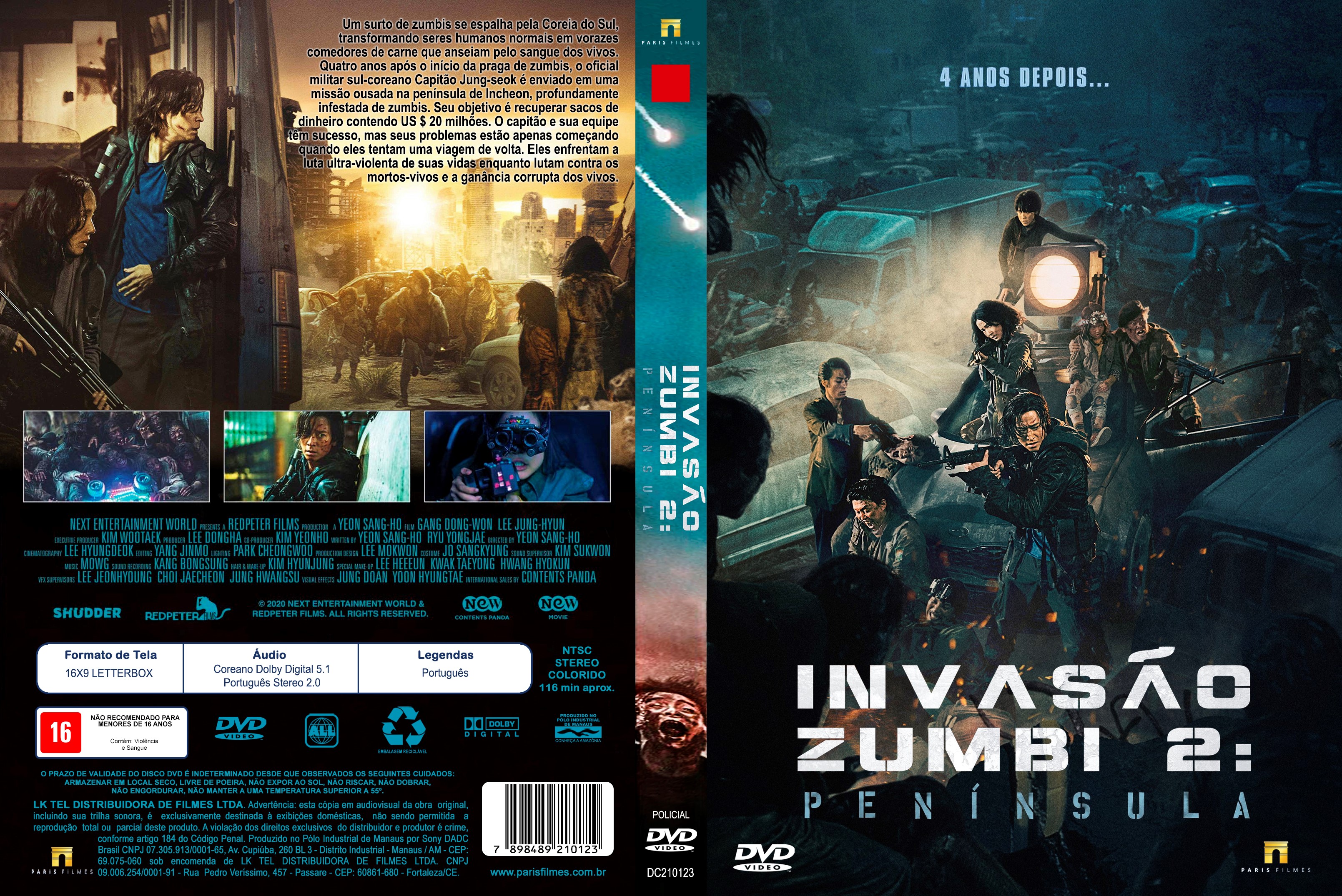 Invasão Zumbi 2 Península DVD Capas