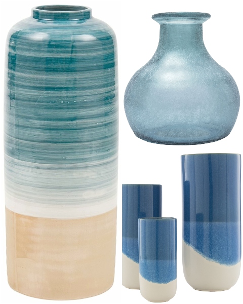Blue Ocean Beach Vases