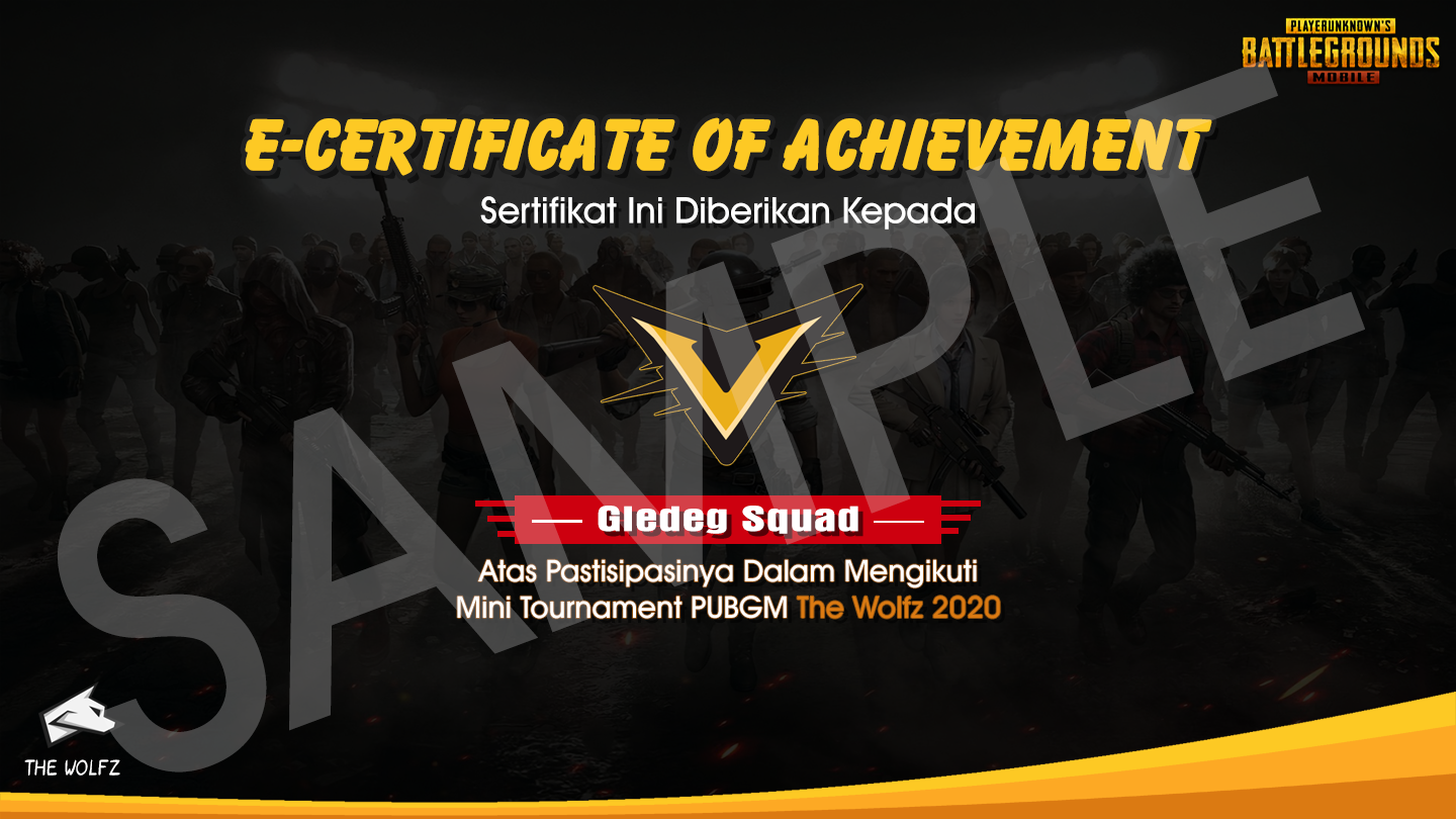 √ Download Mentahan atau Polosan Sertifikat Turnamen PUBG Mobile Animblo