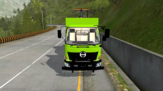 download mod bussid truck hino 500 flatbed bulldozer