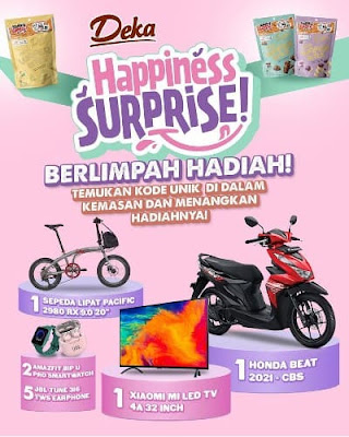 Promo Undian Deka Happiness Surprise Berhadiah Motor Honda Beat