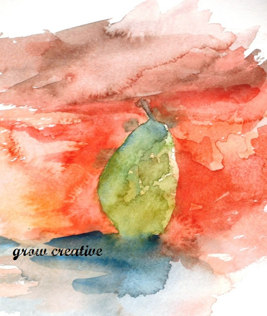 Watercolor Pear Painting