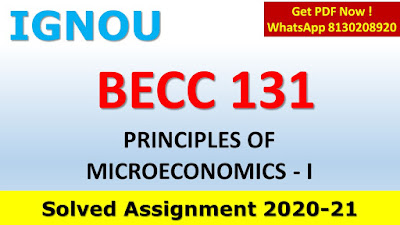 BECC 131 Solved Assignment 2020-21
