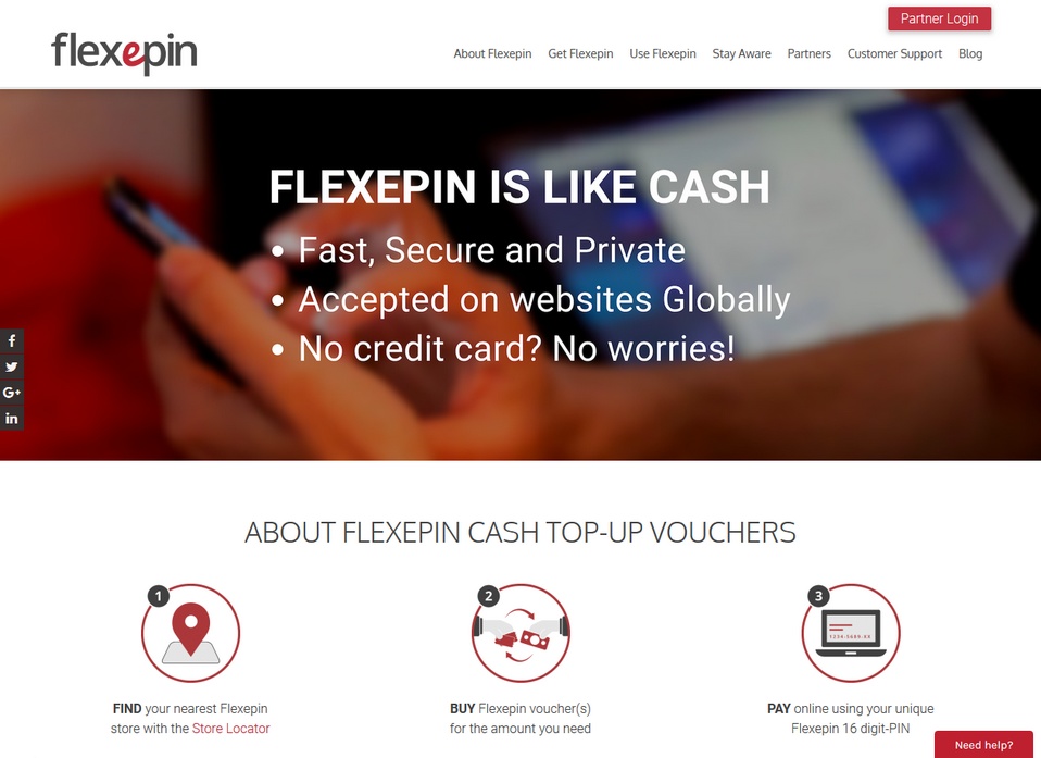 Flexepin payment method