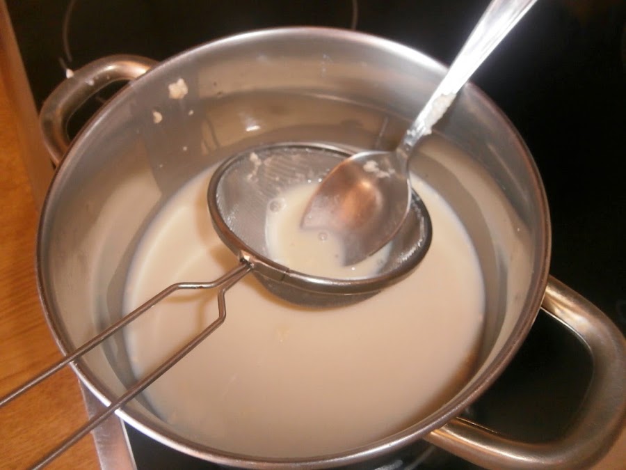 preparación de crema pastelera