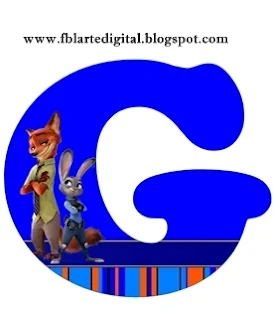 Alfabeto de Zootopia. Zootopia Alphabet.