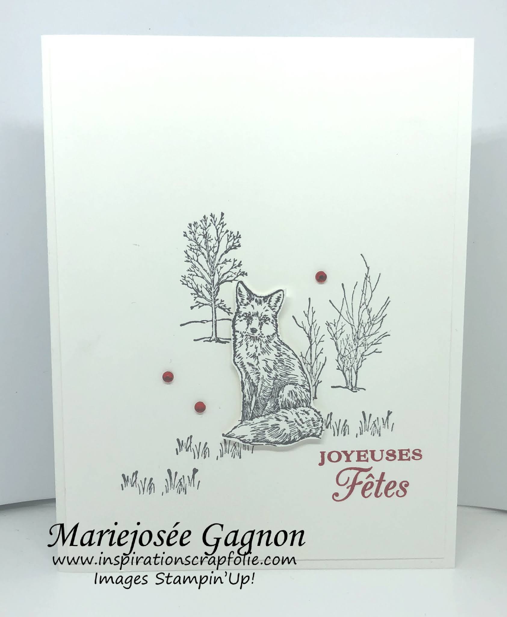 Inspiration Scrapfolie Carte de Noel simple et épurée