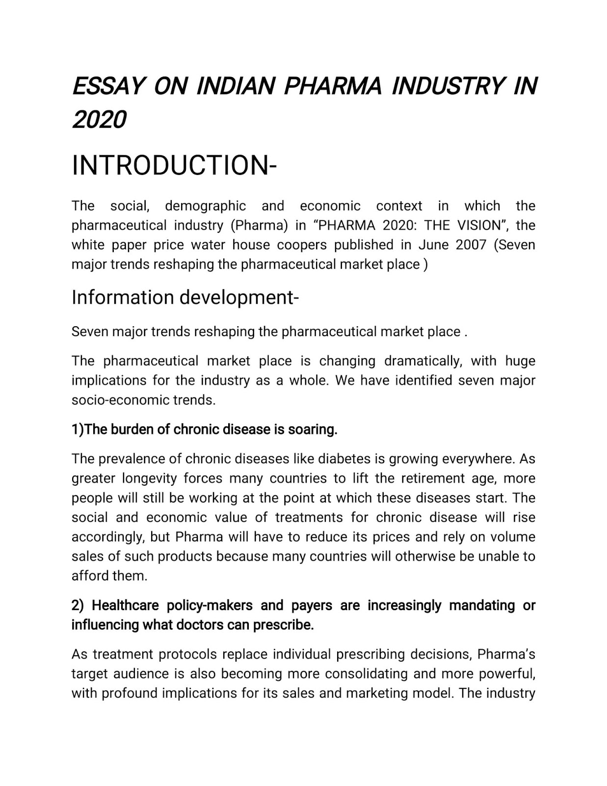 Challenges facing the pharmaceutical industry 2020 picture
