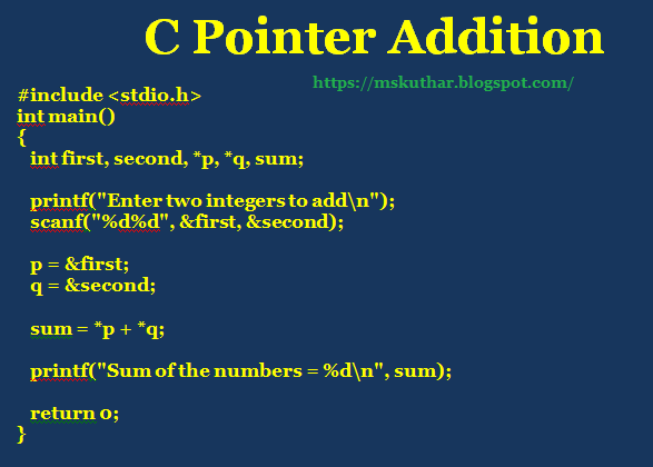 Pointer Addition in C