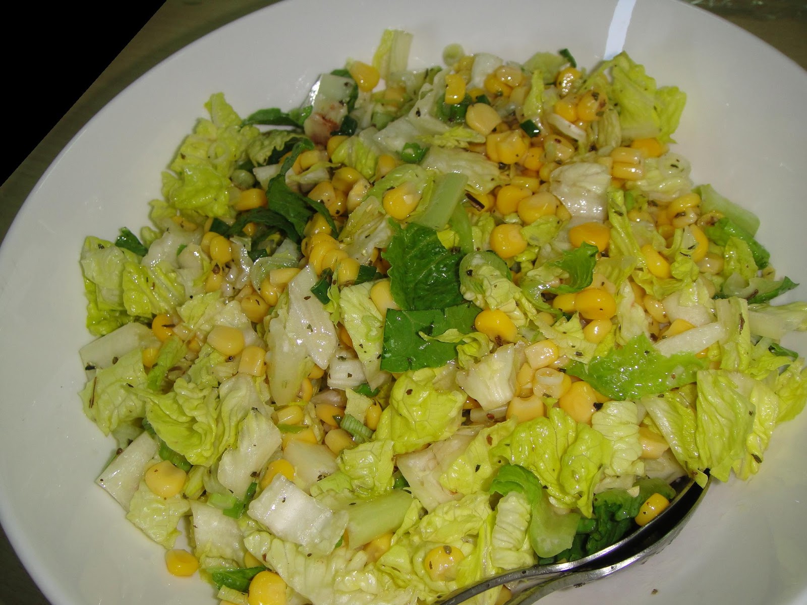 Maryam's Culinary Wonders 327. Corn Lettuce Salad