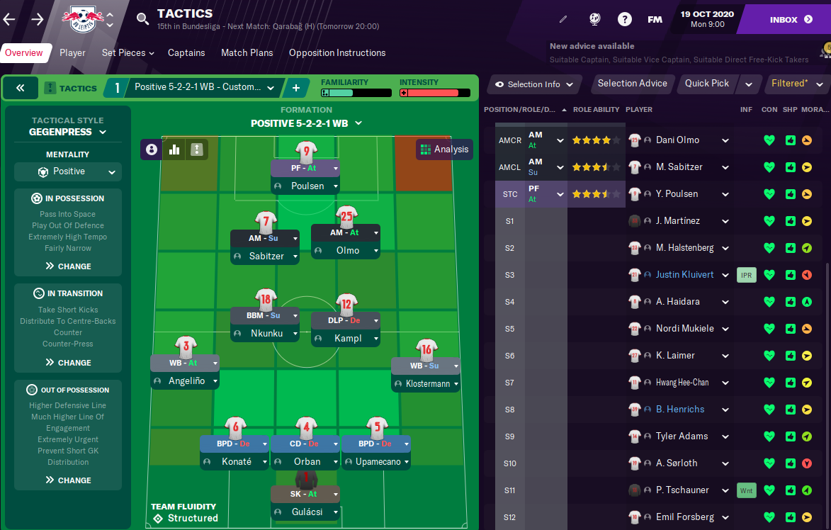FM21 RB Leipzig 5221 Gegenpress Tactic Team Guide FM Blog
