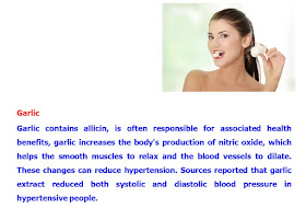 10 Home Remedies for High Blood Pressure (Reduce High BP)  10 Home Remedies to Reduce the High Blood Pressure    Please like, share & subscribe…  1. Garlic  Garlic contains allicin, is often responsible for associated health benefits, garlic increases the body's production of nitric oxide, which helps the smooth muscles to relax and the blood vessels to dilate. These changes can reduce hypertension. Sources reported that garlic extract reduced both systolic and diastolic blood pressure in hypertensive people.    2. Bananas  Bananas contain the potassium which helps to reduces the effects of sodium and alleviates tension in the walls of the blood vessels.  3. Beetroot   Beetroot is rich in nitrates, which helps to relax blood vessels and improve blood flow. Drinking a glass of beet juice can yield a five-point drop in blood pressure, according to a 2012 Australian study. The effect might be even greater over the long term if they are drinking it day upon day.   4. Berries  Blueberries and strawberries contain antioxidant compounds called anthocyanins, a type of flavonoid, consuming these compounds might prevent hypertension and help lower blood pressure. Blueberries, raspberries, and strawberries are easy to add to your diet. You can put them on your cereal or granola in the morning, or keep frozen berries on hand for a quick and healthy dessert.   5. Dark chocolate  Cocoa-rich chocolate reduces blood pressure in people with hypertension or prehypertension. Chocolate contains antioxidants called flavanols, which make blood vessels more elastic to lower blood pressure, improve blood flow to the brain and heart, and make blood platelets less sticky and able to clot.  Choose high-quality chocolate that contains a minimum of 70 percent cocoa, and consume a single square, or a piece measuring about 1 ounce, each day.    6. Leafy greens  Many leafy greens, from arugula and kale to spinach and collard greens, contain potassium and magnesium, which are key minerals to control blood pressure. These nutrients are an important part of the DASH diet (Dietary Approaches to Stop Hypertension, or high blood pressure).   7. Oats  Eating oatmeal can lower systolic and diastolic blood pressure. Oats contain a type of fiber called beta-glucan, which may reduce blood cholesterol levels. Beta-glucan may also lower blood pressure, according to some research, higher consumption of beta-glucan fiber may lower both systolic and diastolic blood pressure.  Start the day off with a bowl of oatmeal, or use rolled oats instead of breadcrumbs to give texture to meat or vegetarian burger patties.   8. Watermelon Watermelon contains an amino acid called citrulline, which may help to manage high blood pressure. Citrulline helps the body to produce nitric oxide, a gas that relaxes blood vessels and encourages flexibility in arteries. These effects aid the flow of blood, which can lower high blood pressure.   9. Kiwis  Kiwis are also rich in vitamin C, which may significantly improve blood pressure readings, eating three kiwis a day for 8 weeks resulted in a more significant reduction in both systolic and diastolic blood pressure, study says the bioactive substances in kiwis caused the reduction.  10. Pomegranates  One study concluded that drinking a cup of pomegranate juice once a day for four weeks helps lower blood pressure over the short term. Pomegranate juice is tasty with a healthy breakfast. Be sure to check the sugar content in store-bought juices, as the added sugars can negate the health benefits.   Please like, share & subscribe…  10 Home Remedies for High Blood Pressure (Reduce BP), how to control high blood pressure at home, home remedies for of high blood pressure, tips & tricks for high bp, best fruits for high blood pressure, reduce high blood pressure, natural way to low high bp, foods to reduce high blood pressure, high blood pressure treatment, low blood pressure, control hypertension, control hypotension, exercise for high blood pressure, home treatment, home remedies for high bp, drink for lower high blood pressure   Note: Please take advise before taking any food & drinks   Best food to control high blood pressure  #HighBloodPressure #LowBloodPressure  
