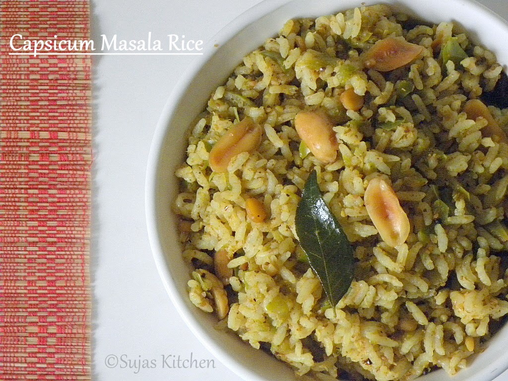Sujas Kitchen Capsicum (Green Bell Pepper) Masala Rice