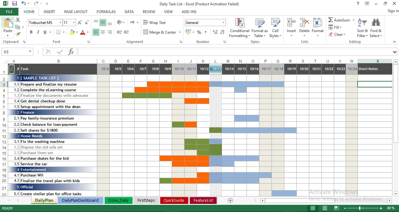 Daily Schedule Template Excel Task List Templates Vrogue