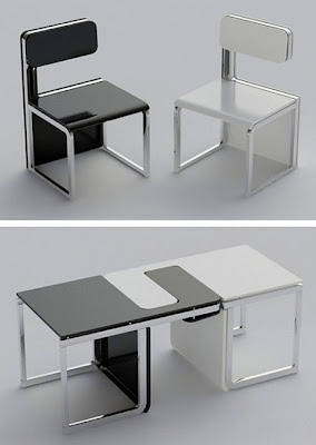 chairs turn into a table