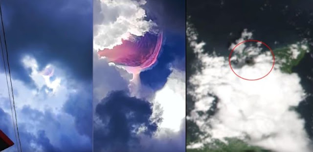 Strange Pink Sky Phenomenon Above Brazil and now Appears an Eagle of Fire Pink-anomaly-sky-trinidad