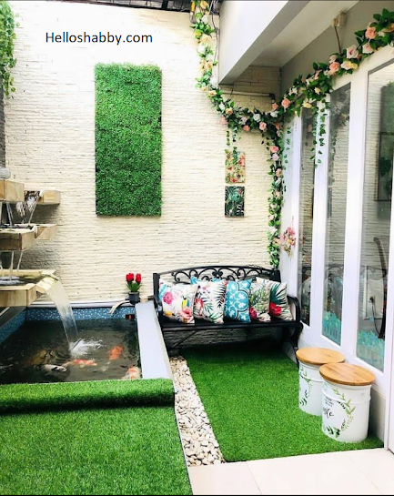 Sungguh Memikat, Desain Taman Rumah dengan Air Mancur ~ HelloShabby.com