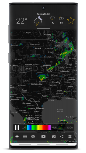 تطبيق رادار الطقس المتحرك MyRadar Weather Radar للأندرويد مهكر آخر إصدار
