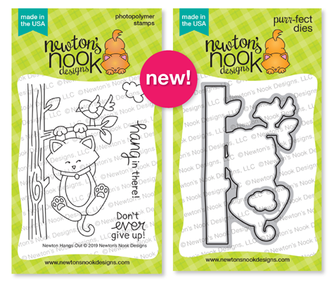 Newton Hangs Out Stamp Set and Die Set by Newton's Nook Designs #newtonsnook 
