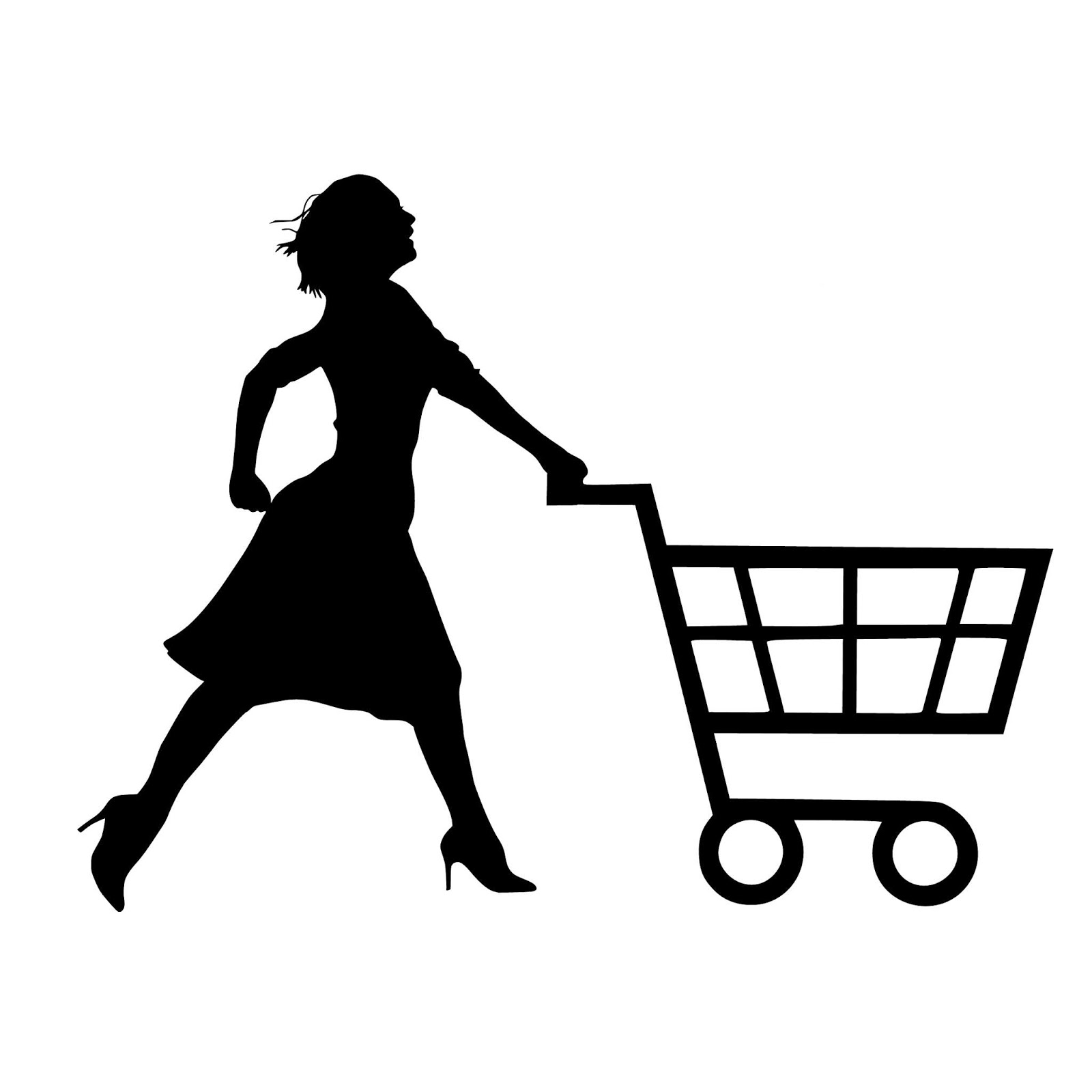 woman shopping free Silhouette