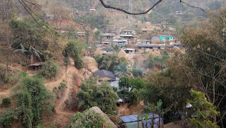 View of village on the way back to Guwahati from Sonapur