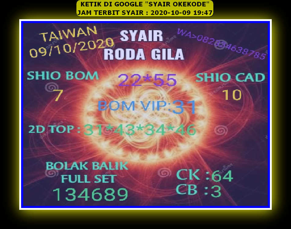 1 New Message Kode Syair Hongkong 9 Oktober 2020 Forum Syair Togel Hongkong Singapura Sydney