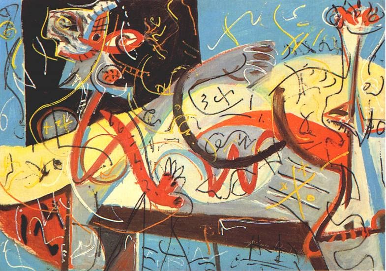 Impressions Abstract: Stenographic Figure - Jackson Pollock 1942