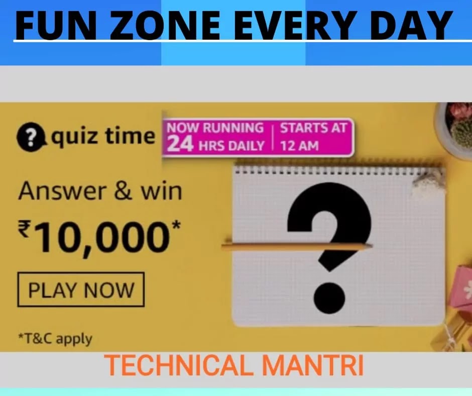 Amazon quiz answers today for 22th March 2021: Win 10000