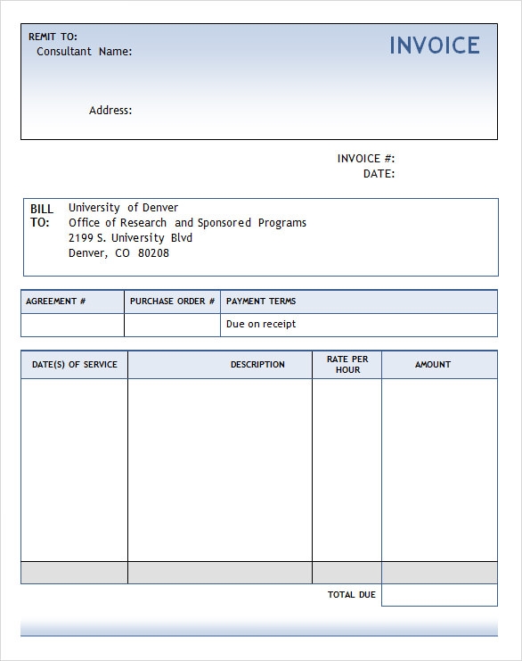 professional services invoice template word professional services invoice template word