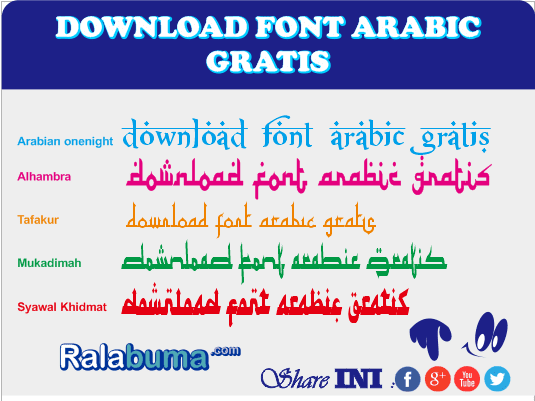 download font arab kaligrafi