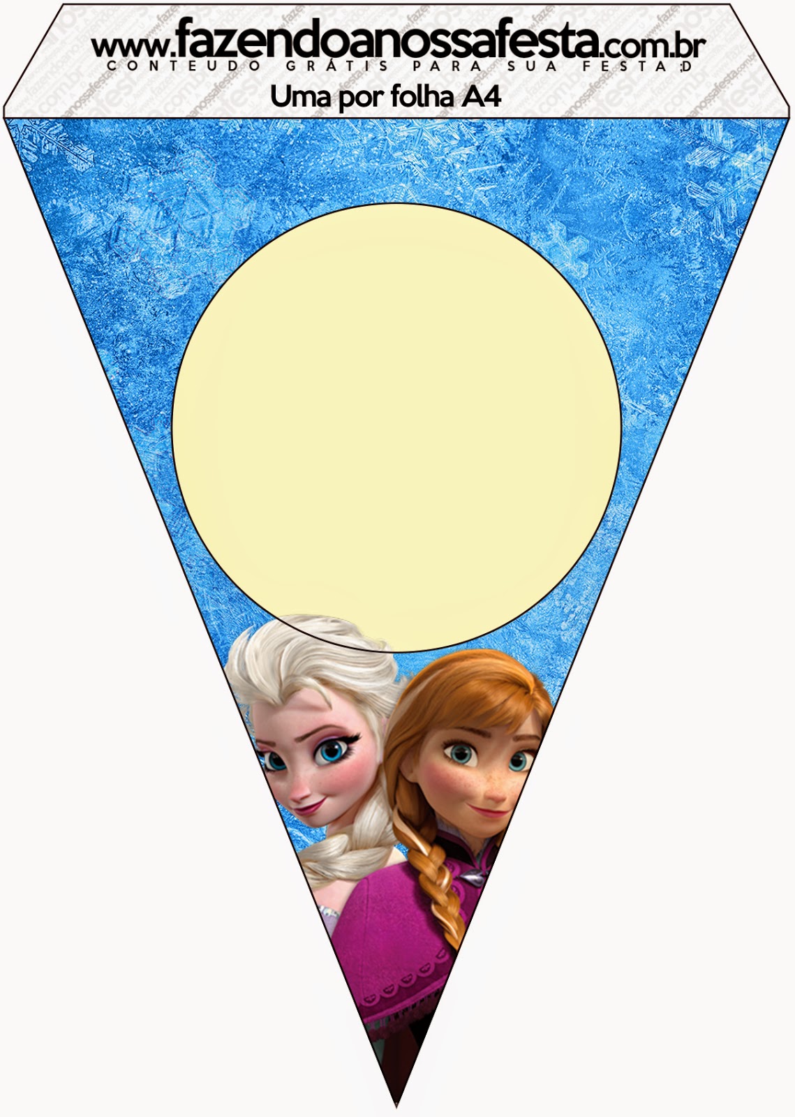 Frozen Nevando: Imprimibles Gratis para Fiestas. Para banderines.