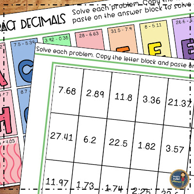 Solve Color Cut Self-Checking Math Activities digital version