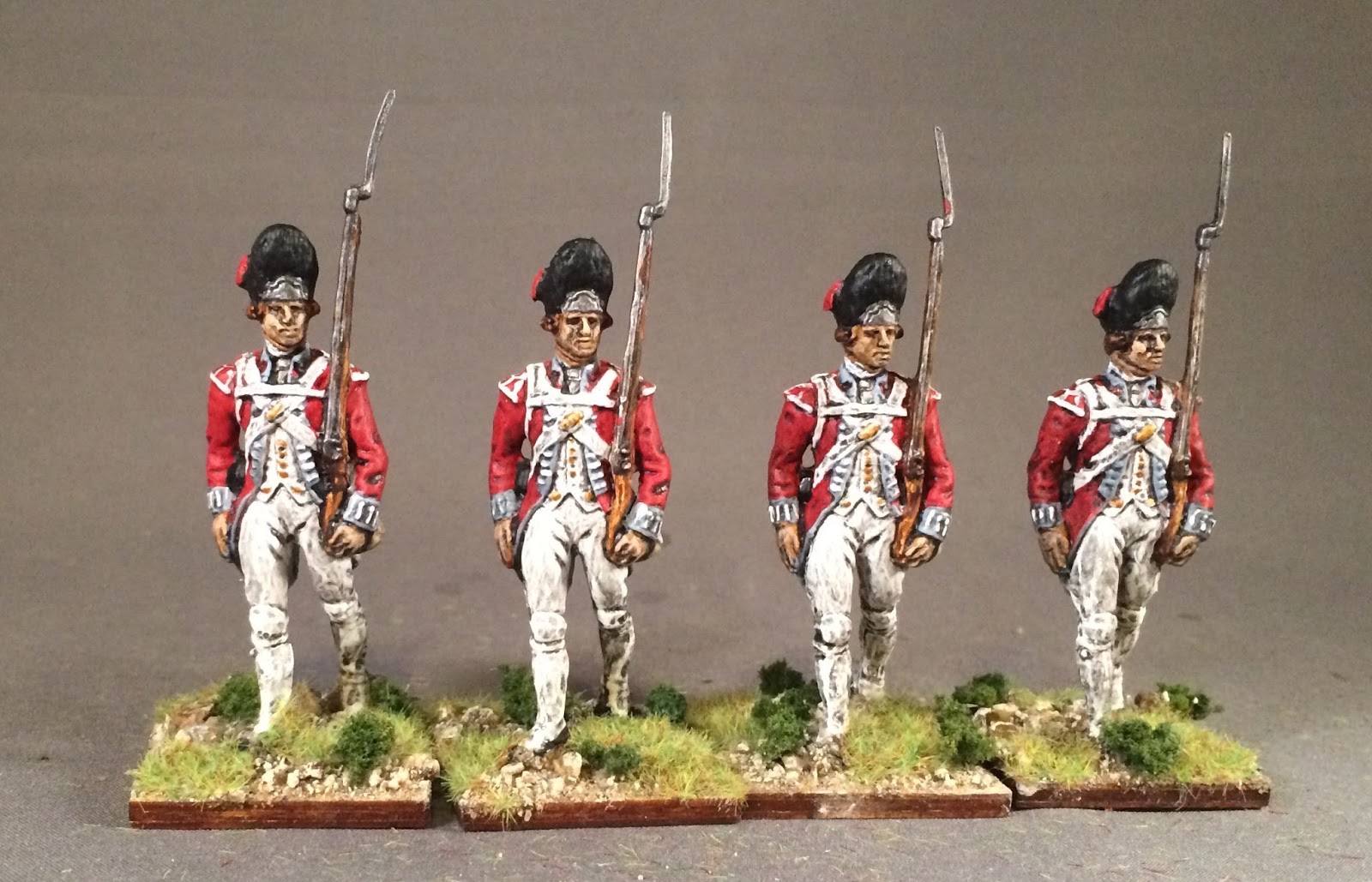 Bob's Miniature Wargaming Blog 54mm British Grenadiers and lights