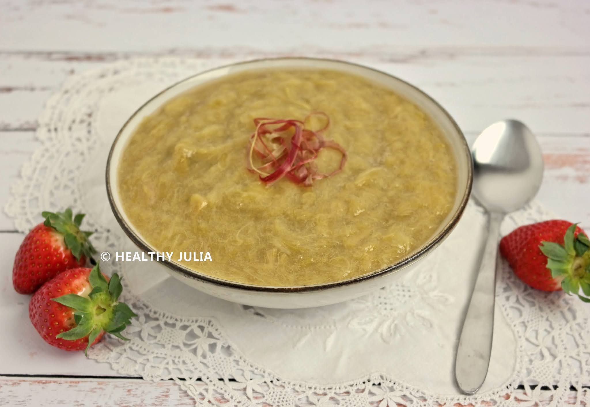 COMPOTE DE RHUBARBE VEGAN Healthy Julia