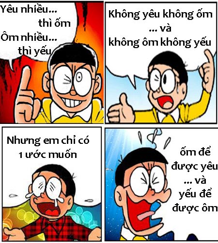 Ảnh chế Nobita thất tình buồn nhưng cười ra nước mắt