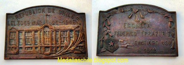 Medalla Inauguración Escuela Federico Errázuriz