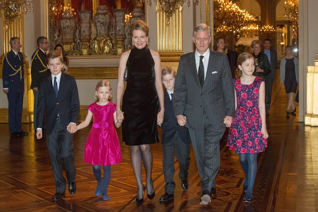 Princess Elisabeth, Prince Emmanuel, Prince Gabriel, Princess Eleonore, Queen Mathilde, King Philippe of Belgiuim