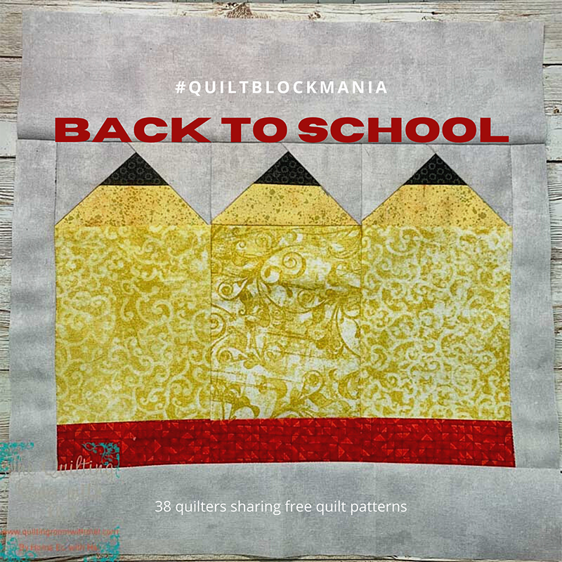 Pencil Quilt Block Back To School Quilt Block Mania The Quilting Room With Mel
