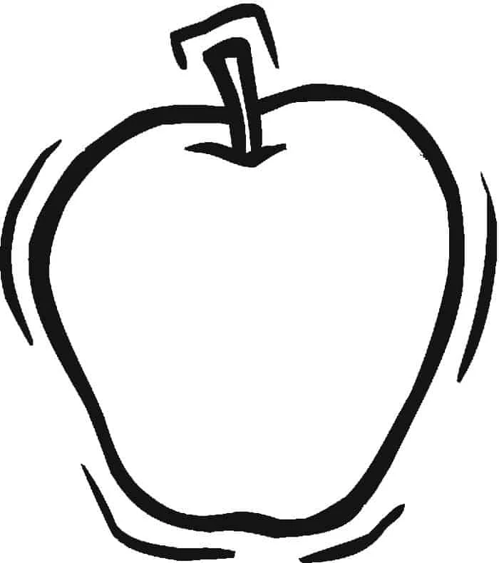 Apple Coloring Pages for Preschoolers [Free Printable] Yuk Sebar