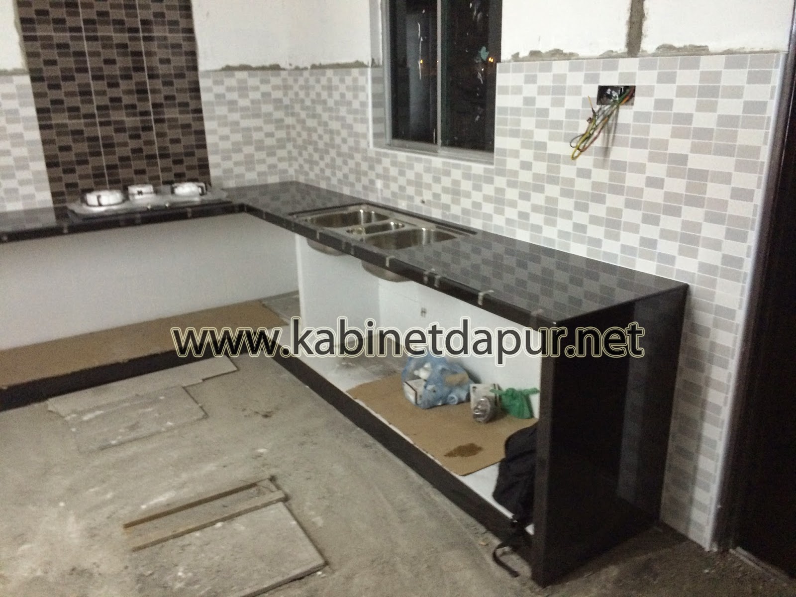 Projek Kabinet Dapur Di Taman Kijang Alor Setar Ini Projek Kabinet Dapur Terbaru Kami Bulan April 2017 Table Top Konkrit Kemasan Mozek 2 Kaki Material Formika
