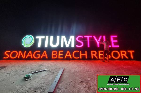 Thi công bảng hiệu chữ nổi đèn Led đẹp tại Phú Quốc