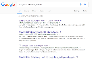 Scratching kids' brains: Google Docs Scavenger Hunt