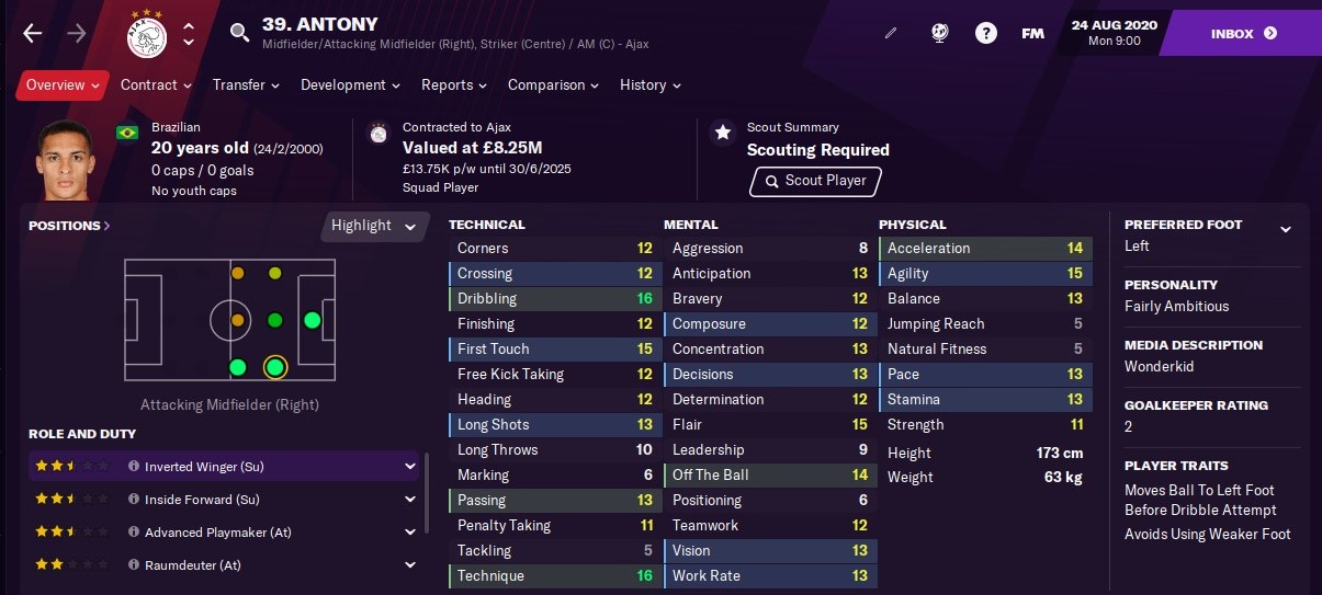 Football Manager 2021 Antony Fm21 Fm Blog