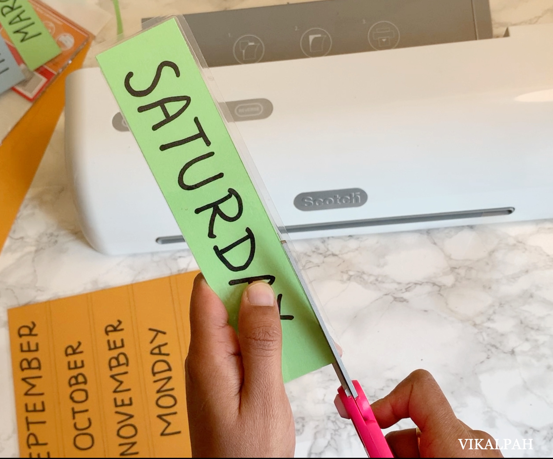 Vikalpah: DIY kids calendar- How to make Preschool calendar at home