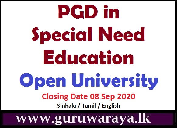 PGD in Special Need Education : Open University